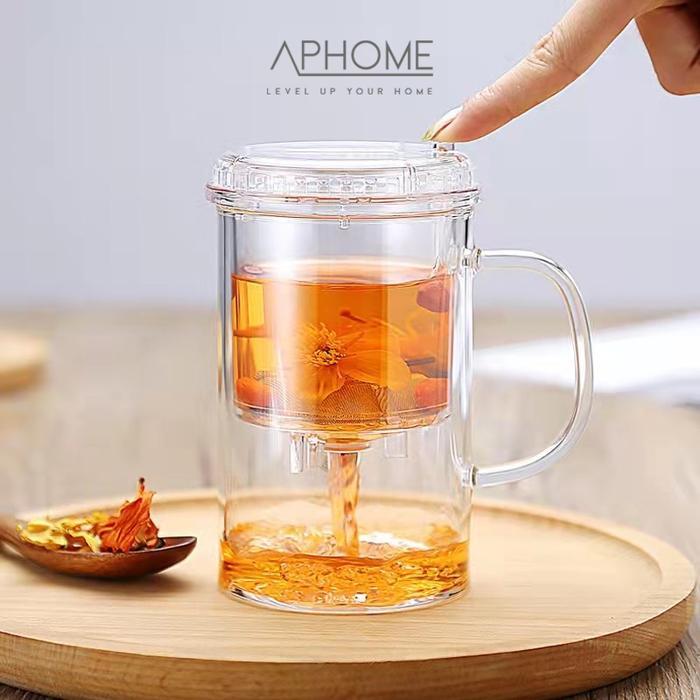 APHOME Coffee Maker Tea Infuser Cangkir Teh Kopi dengan Saringan Teh Kopi Dispensing Teapot Coffee - Gambar 3