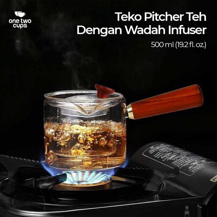 One Two Cups Teko Pitcher Teh Chinese Teapot 500ml Saringan Infuser - BR-218