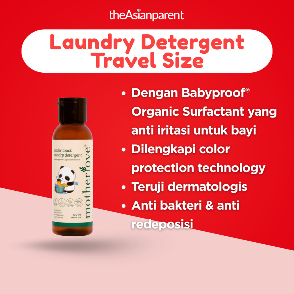 Motherlove Laundry Detergent - Deterjen No SLS SLES Anti Iritasi Aman untuk Bayi dan Anak - Travel Size 100 ml