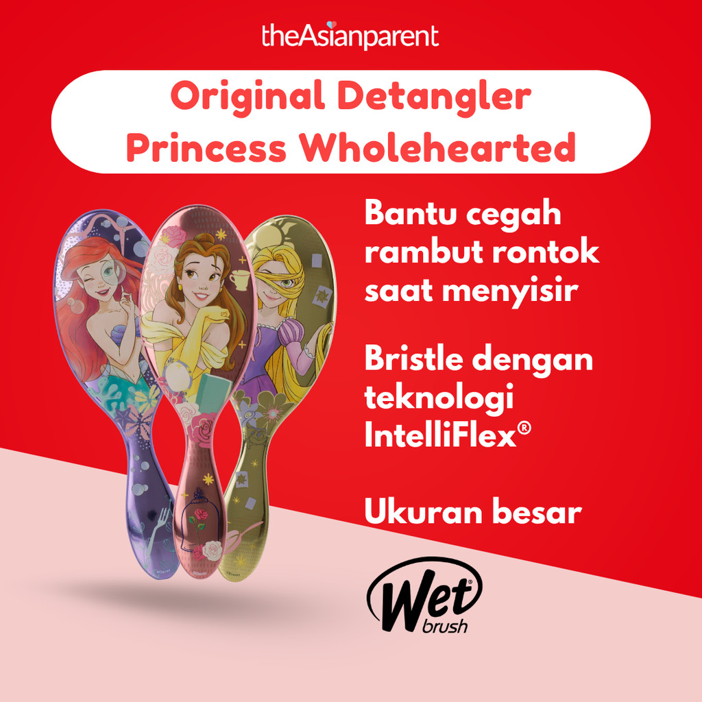 Wet Brush Sisir Anti Kusut Disney Princess Wholehearted Original Detangler