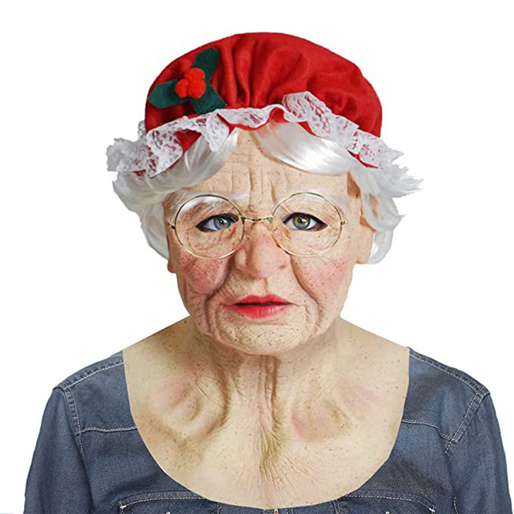Mrs Santa Claus Realistic Women Mask Halloween Christmas Costume ...