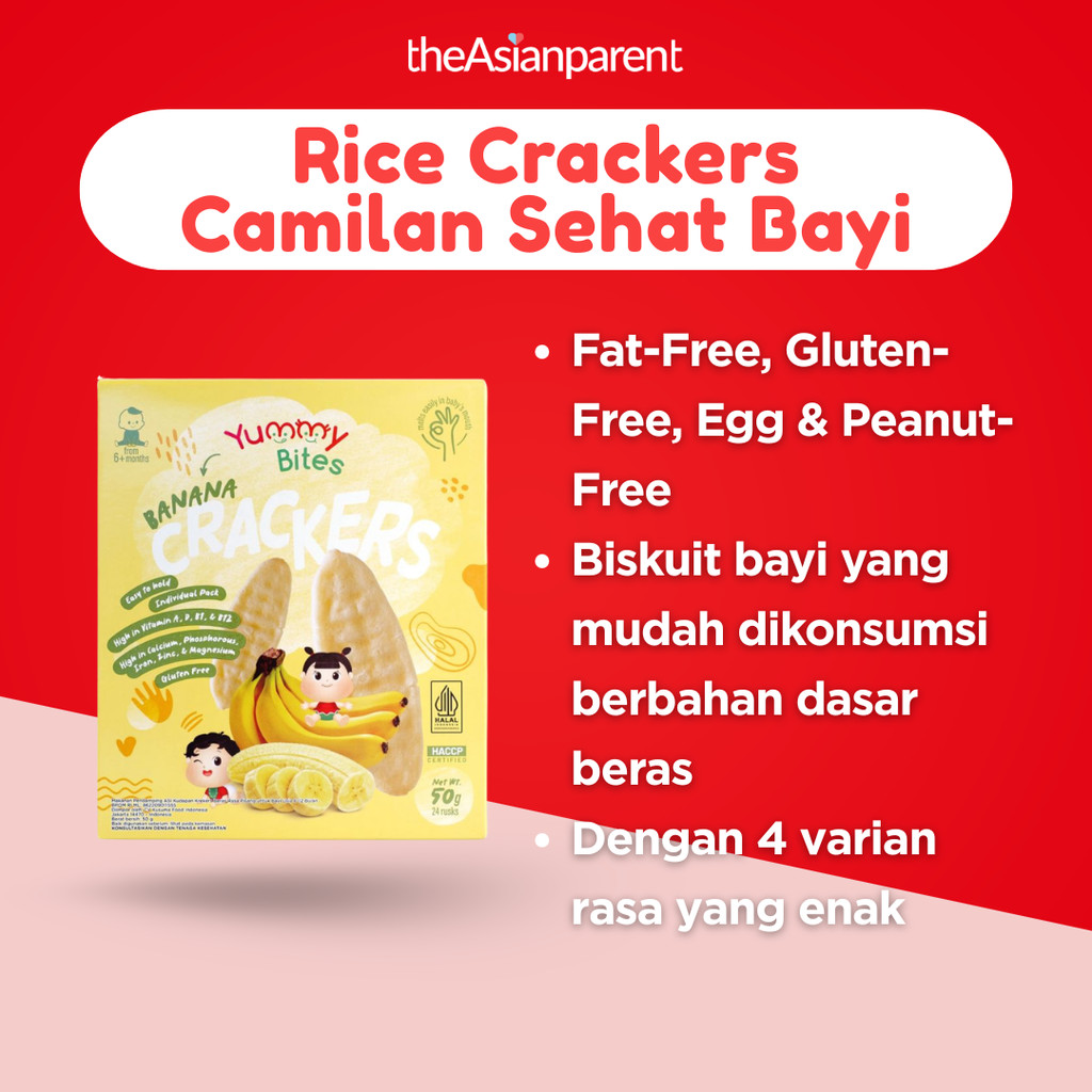Yummy Bites Rice Crackers 50gr - Snack Sehat untuk Bayi