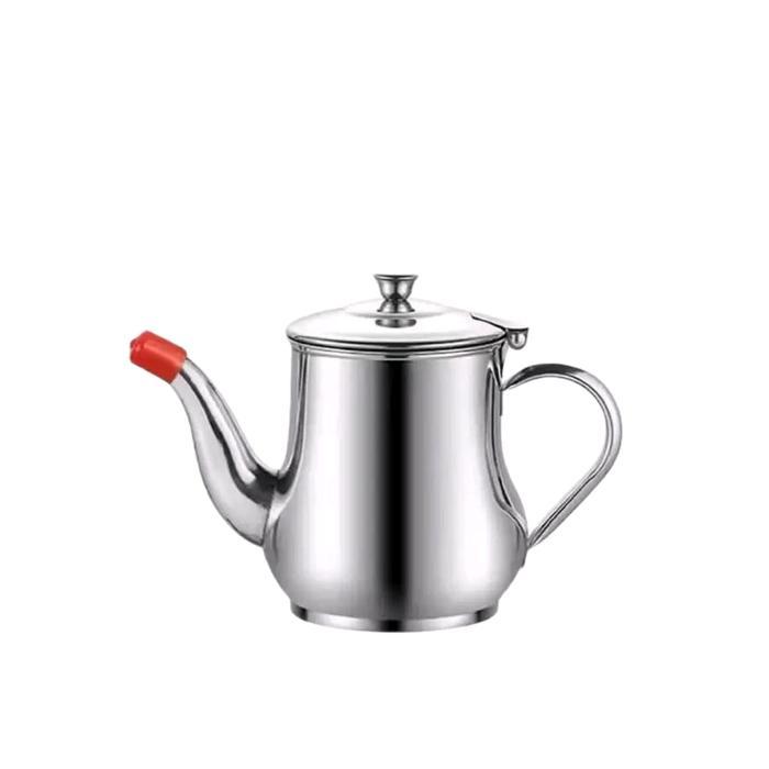 Oil Pot Teko Saringan Minyak Stainless Steel Angsa Jumbo 1400ml Penyaring Anti Karat Tahan Panas