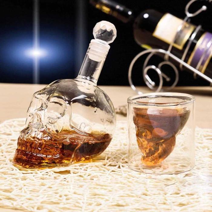 Botol Teko Kaca Bartender Model Crystal Head Skull Tengkorak 750 ML - Gambar 3
