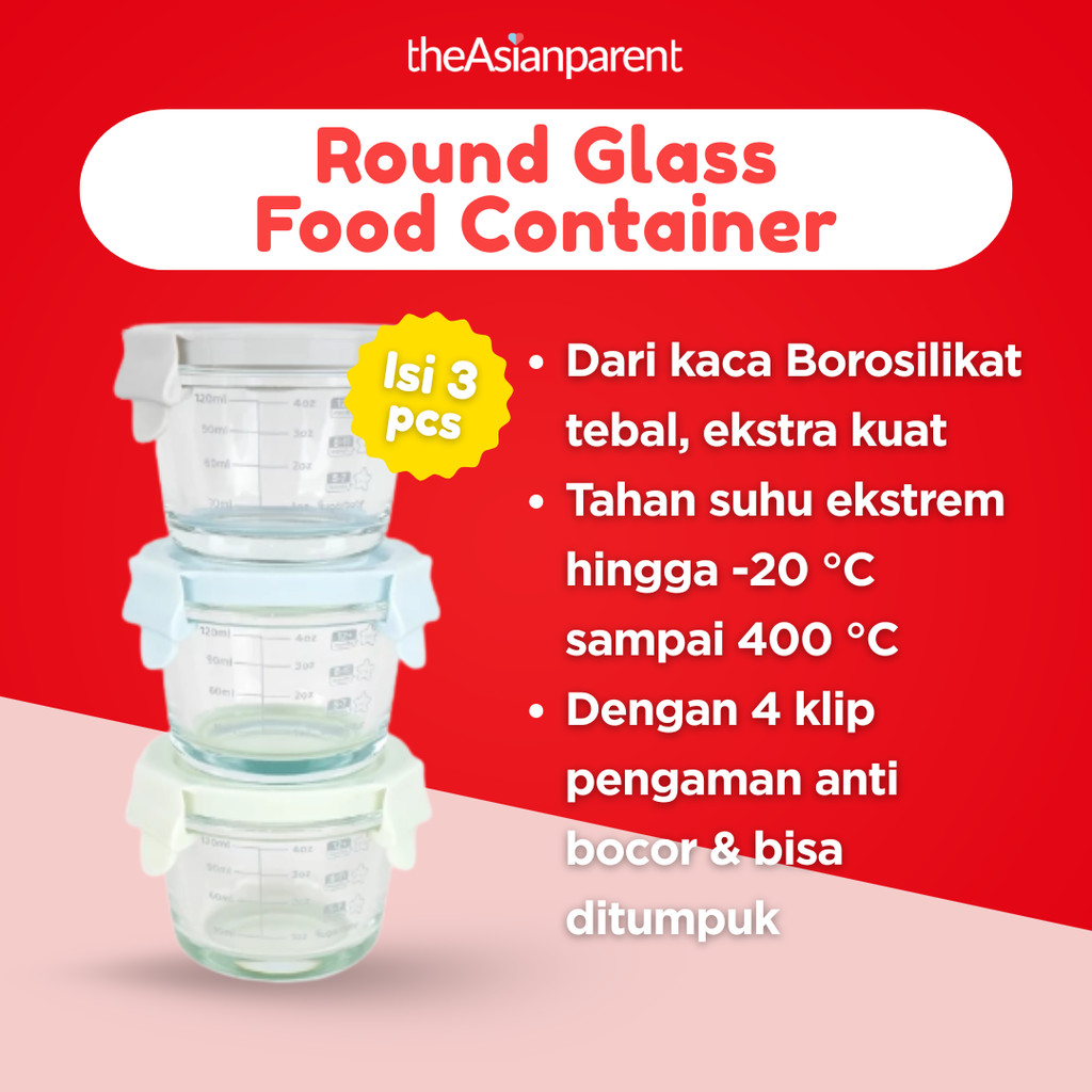 Sugarbaby Premium Glass Jar Baby Food Container BPA FREE - Wadah MPASI Bayi - Wadah Mangkok Bayi Silicone Lid 3 pcs x 150ml