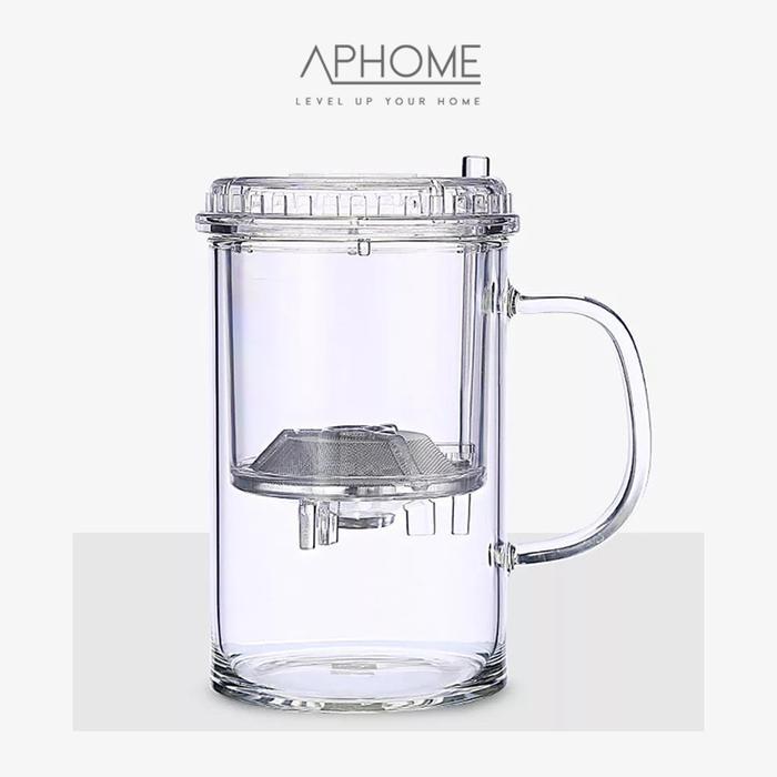 APHOME Coffee Maker Tea Infuser Cangkir Teh Kopi dengan Saringan Teh Kopi Dispensing Teapot Coffee - Gambar 4