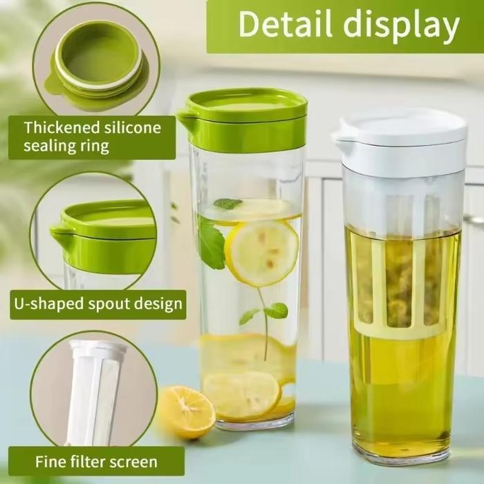 1100ml Cold Brew Coffee Maker Infuser Teko Dengan Filter Saringan Teh Kopi Wadah Minuman Dingin - Gambar 2