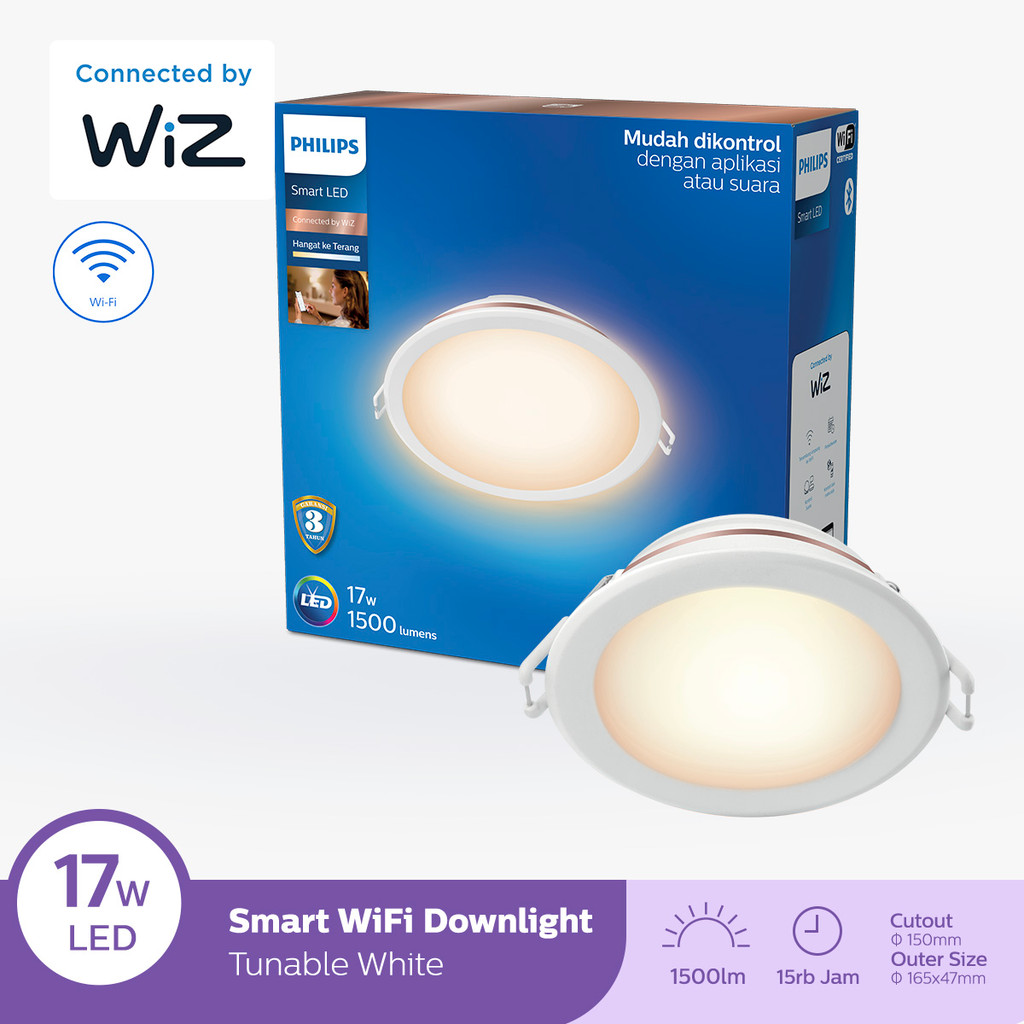 Philips Smart Wifi LED Downlight 17W - Tunable White | Shopee Singapore
