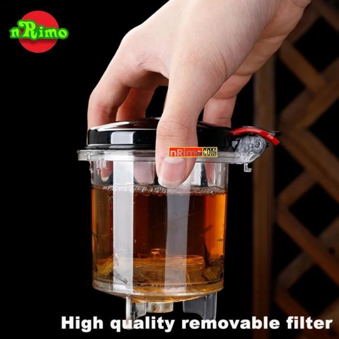 Teko Teh Kaca dengan Saringan Infuser Chinese Teapot Glass Tea Pitcher - Gambar 4