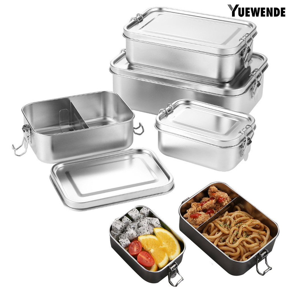 【YW】Stainless Steel Lunch Box Stackable Bento Box for Soup Salad ...