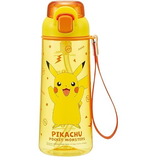 [Direct from JP] Skater Push-Button Straw Clear Bottle, 630ml, for Kids ...