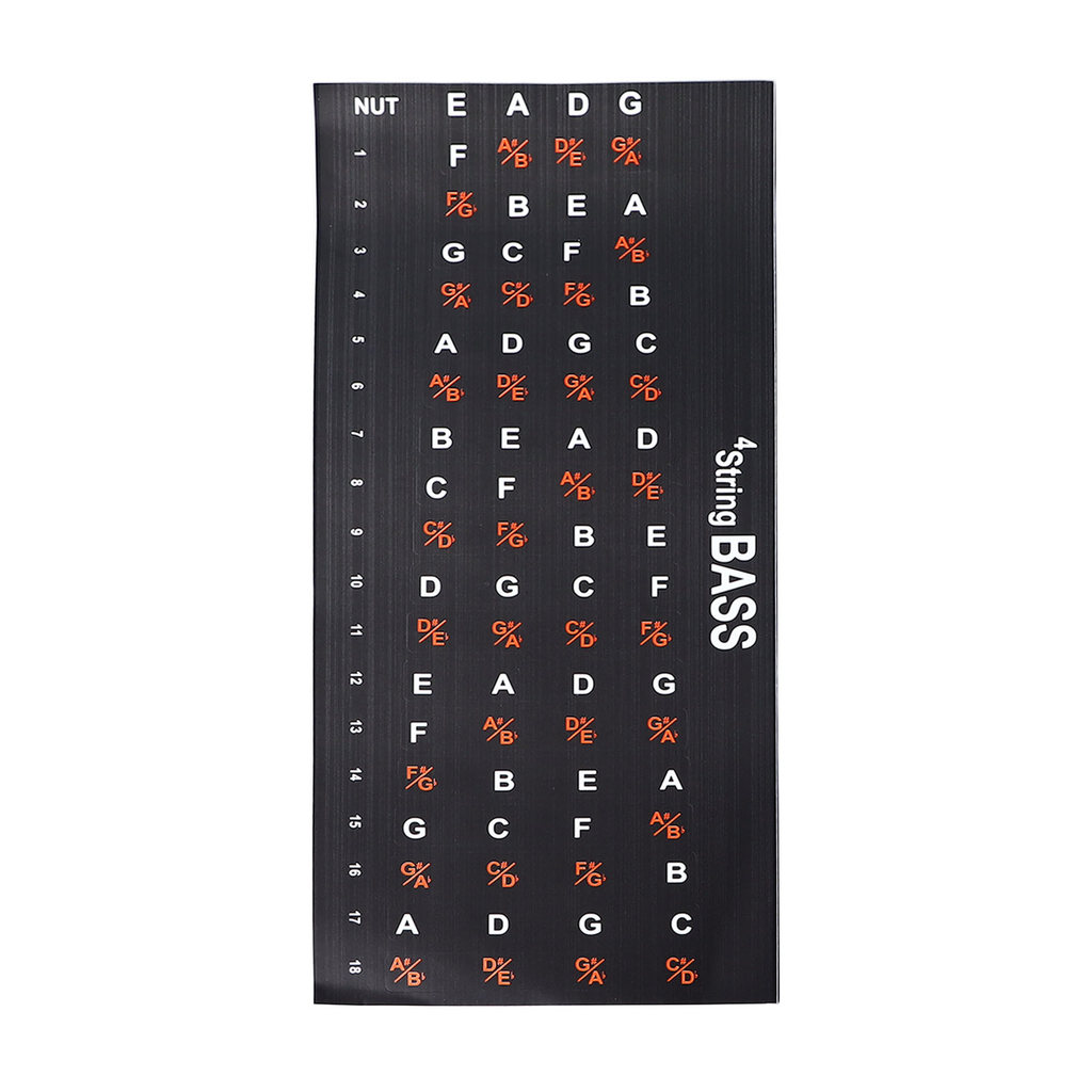 Guitar Fretboard Sticker Bass Chord Fret Note Finger Guide Decal for ...