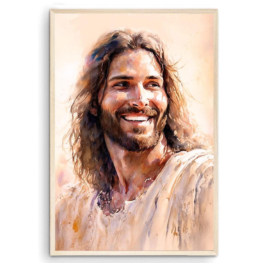Laughing Christm Christs Smile Jesus Portrait Jesus Painting Jesus Art ...