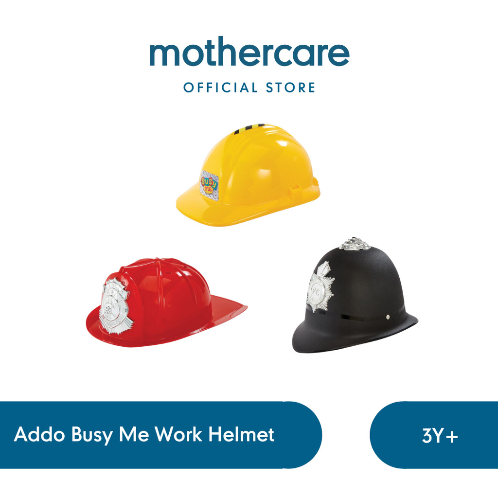 Addo Busy Me Work Helmet - Mainan Pretend Play Helm Polisi Anak Balita 3 Tahun