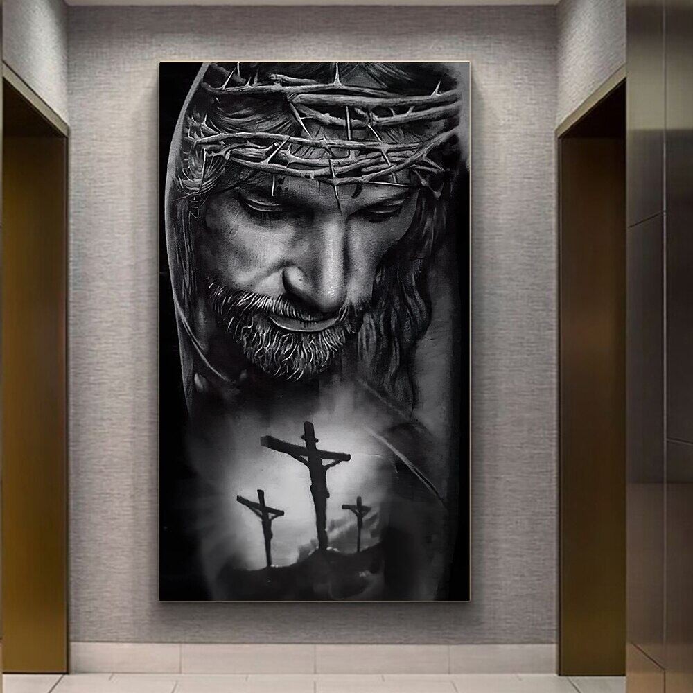 Crown of Thorns Jesus Poster and Print Wall Art Religion Canvas ...
