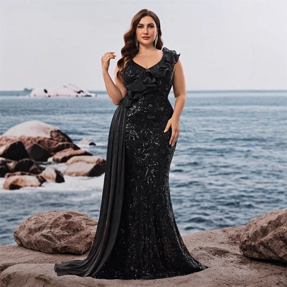 plus size evening dress singapore Women Plus Size Evening Dresses for Bridesmaid Party – DolphinBanana
