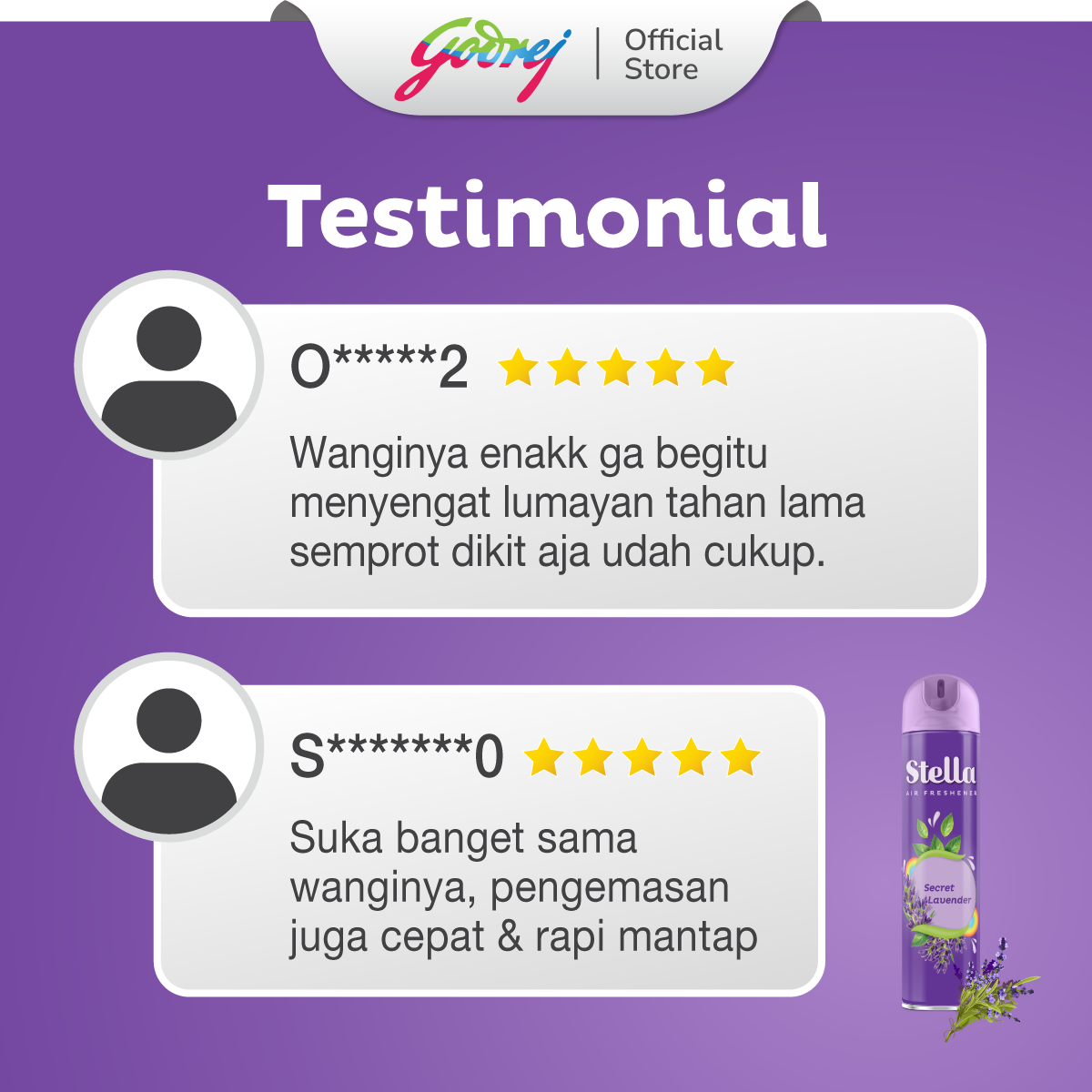 Stella Aerosol Secret Lavender 175ml - Pengharum Ruangan Semprot - Gambar 4