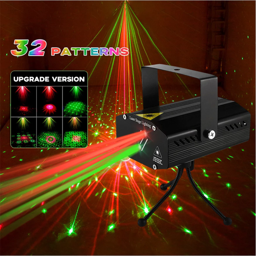 16 Pattern Party Laser Projector Audio Music Show Laser Stage Light ...