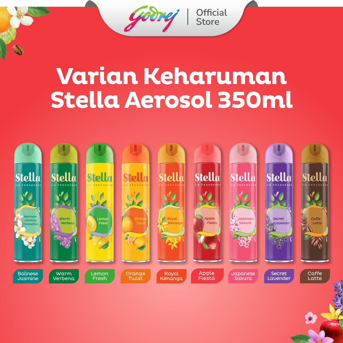 Stella Aerosol Apple 350ml - Pengharum Ruangan - Gambar 3