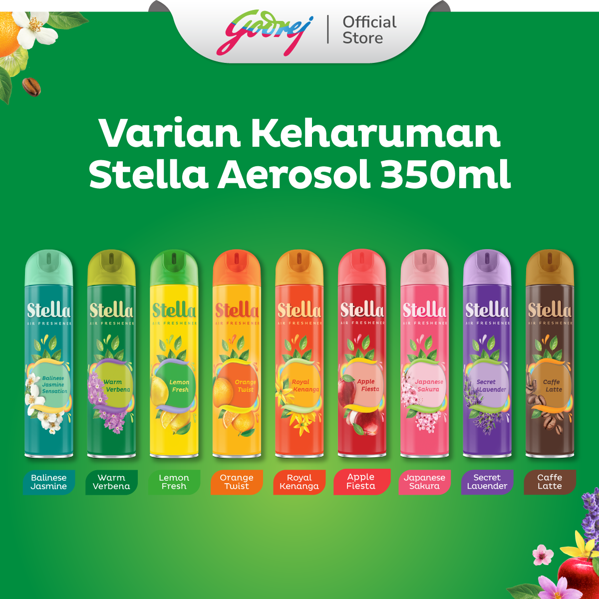 Stella Aerosol Parfumist Warm Verbena 350ml- Pengharum Ruangan - Gambar 3