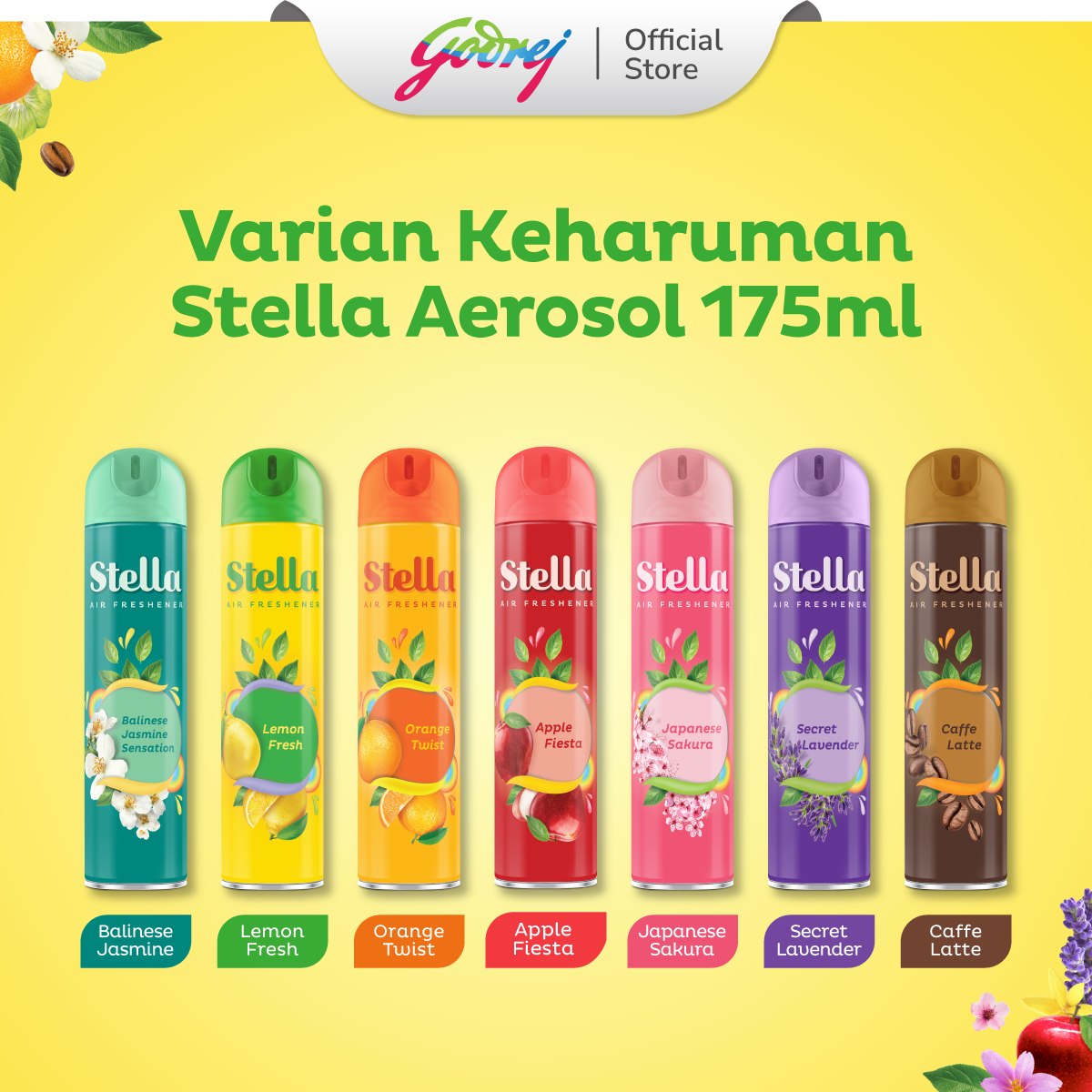 Stella Aerosol Lemon 175ml - Gambar 3
