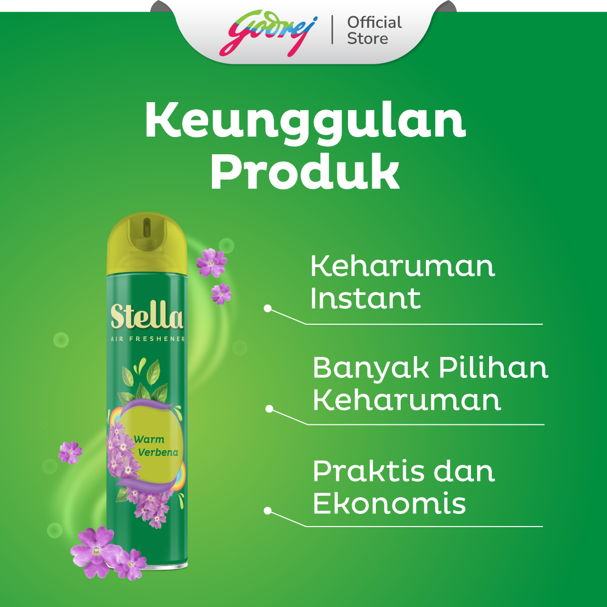 Stella Aerosol Parfumist Warm Verbena 350ml- Pengharum Ruangan - Gambar 2