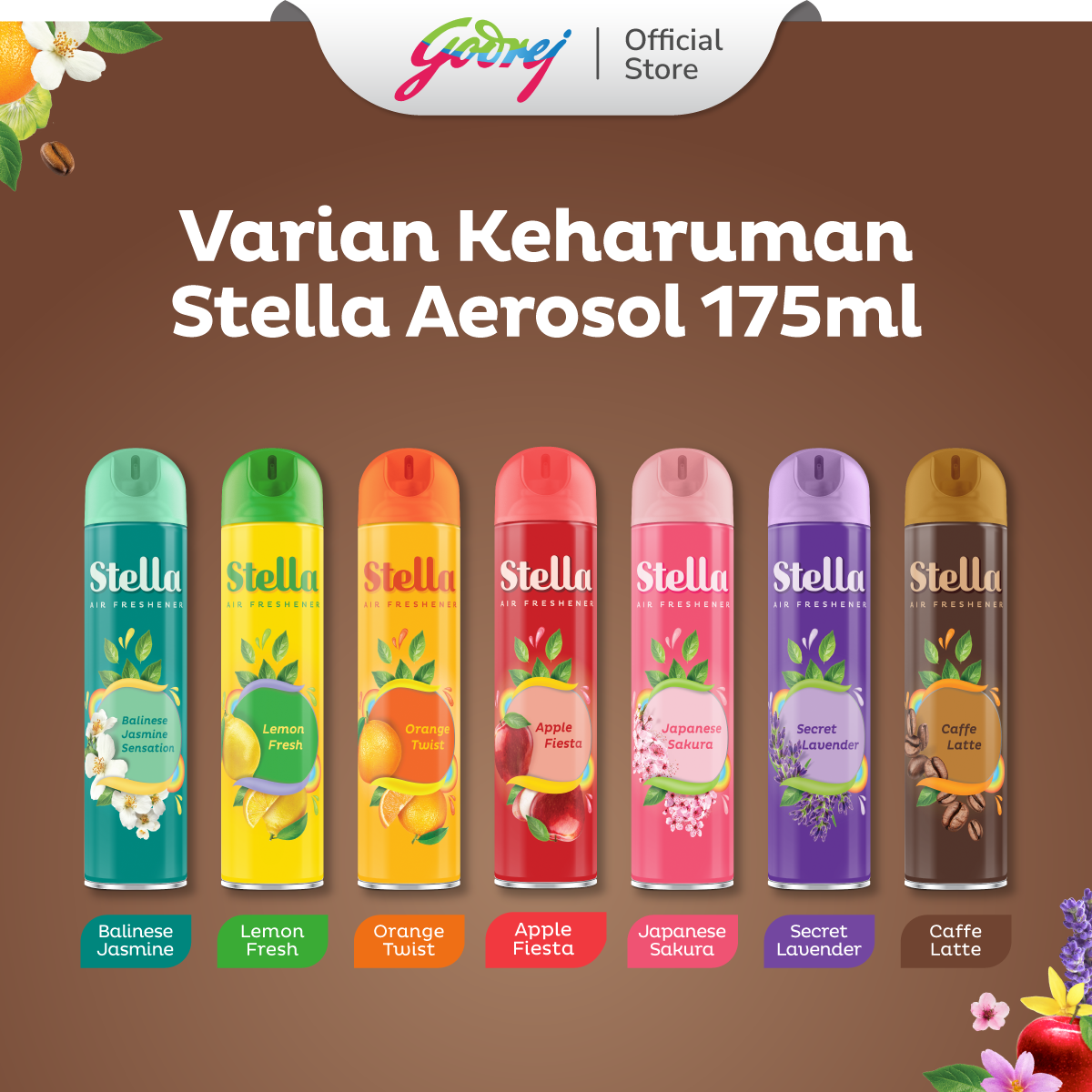 Stella Aerosol Caffe Latte 175ml - Pengharum Ruangan Semprot - Gambar 3
