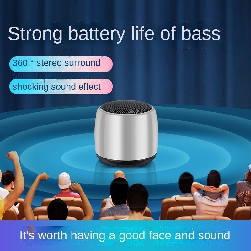 M1 Wireless Mini Bluetooth Speaker Metal Outdoor Subwoofer Stereo Sound ...