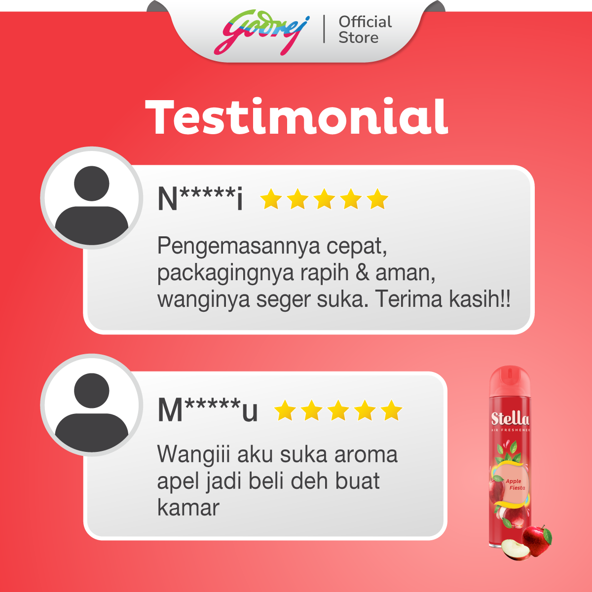 Stella Aerosol Apple 175ml - Pengharum Ruangan - Gambar 4