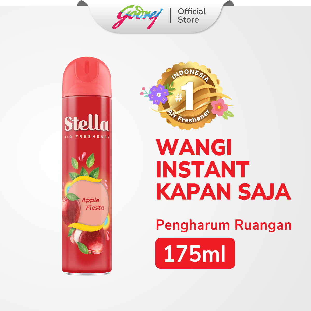 Stella Aerosol Apple 175ml - Pengharum Ruangan