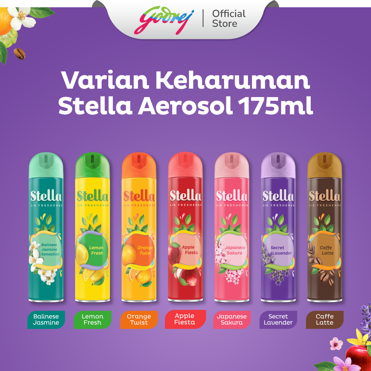 Stella Aerosol Secret Lavender 175ml - Pengharum Ruangan Semprot - Gambar 3