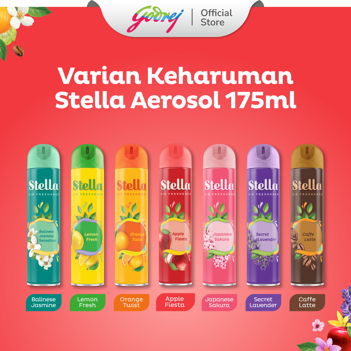 Stella Aerosol Apple 175ml - Pengharum Ruangan - Gambar 3