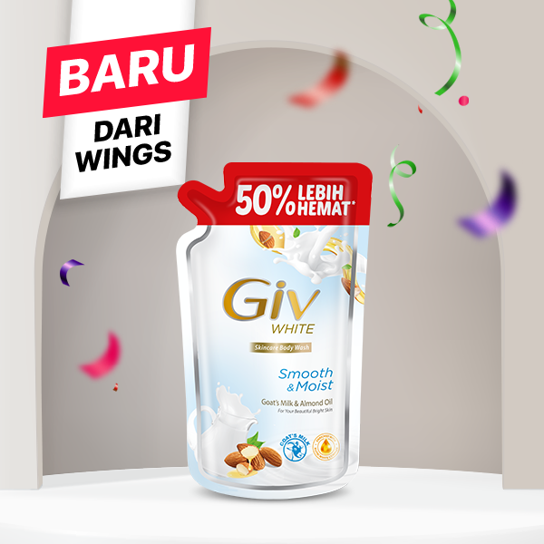 Giv White Sabun Mandi Cair Goats Milk & Almond 800ml - Gambar 2