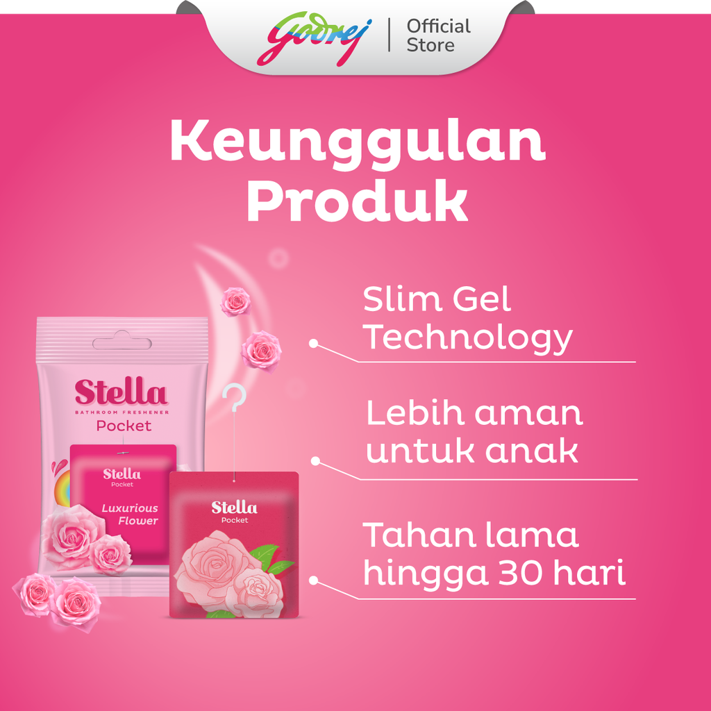 Stella Pocket Bathroom Luxurious Flower 10 Gr - Pengharum Pewangi Kamar Mandi - Gambar 2