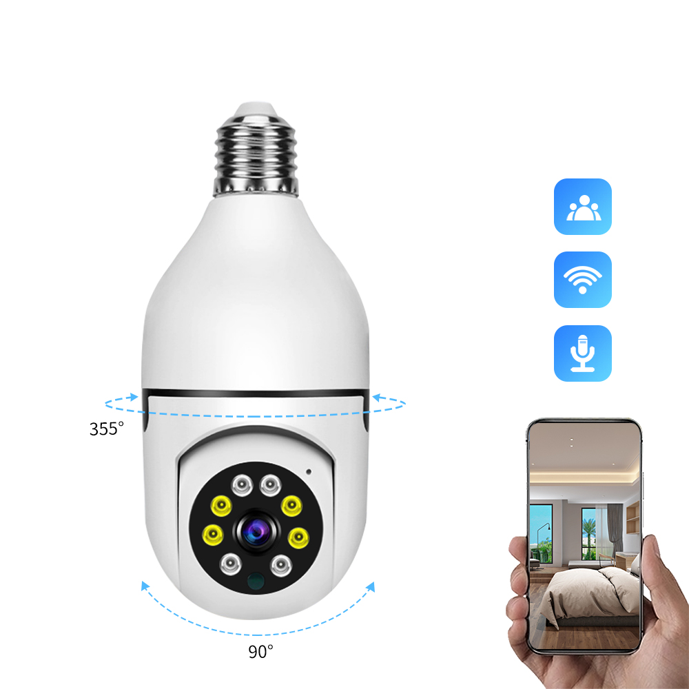 V380 Pro light bulb wifi E27 1080p CCTV Camera Automatic tracking ...