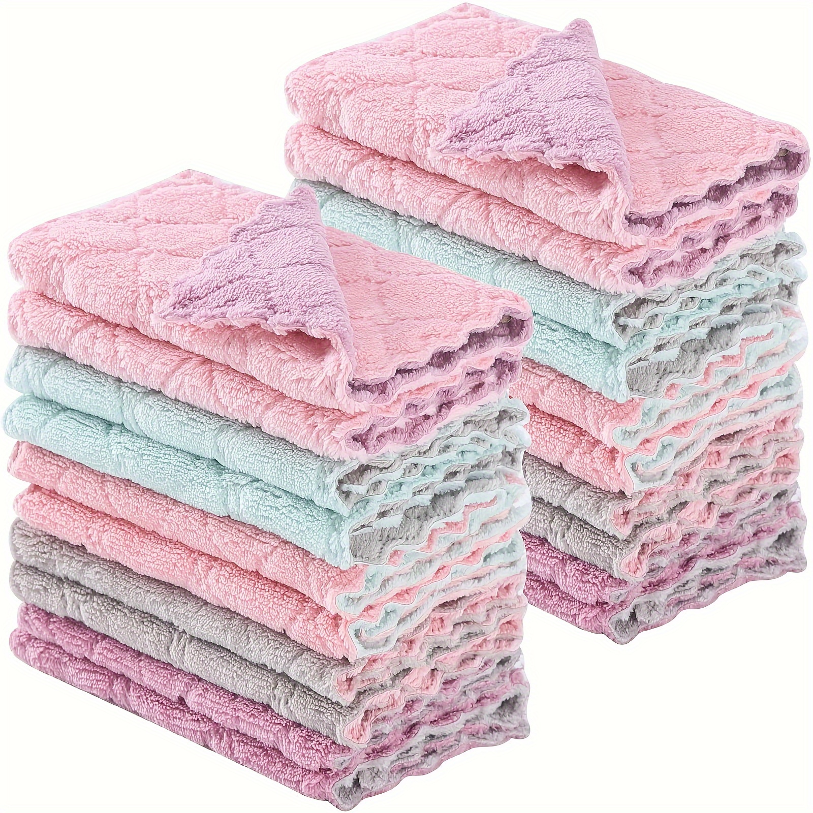 5 Pieces Kitchen Towels and Rags Set Small Dish Towels Suitable for ...