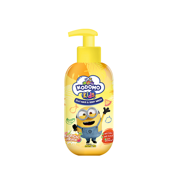 Kodomo Kids 2in1 Hair and Body Yellow Botol 300 ml - Gambar 3