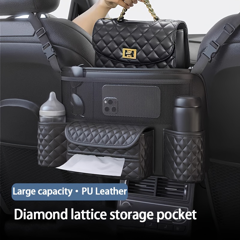 Car Seat Storage Bag Bag Rack Multifunctional Armrest Box Storage Net ...
