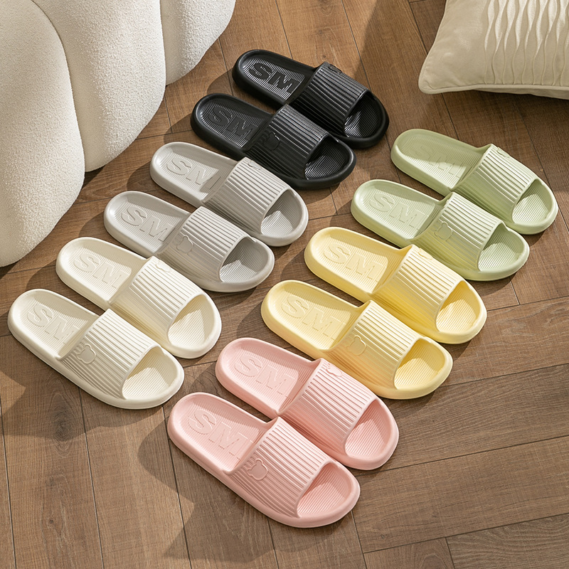 Women Slippers Sandals Outer Wear Pure Colour Fashion Thick Sole EVA ...