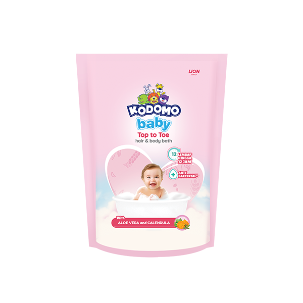 Kodomo Top To Toe Pink Refill 450 ml - Gambar 3