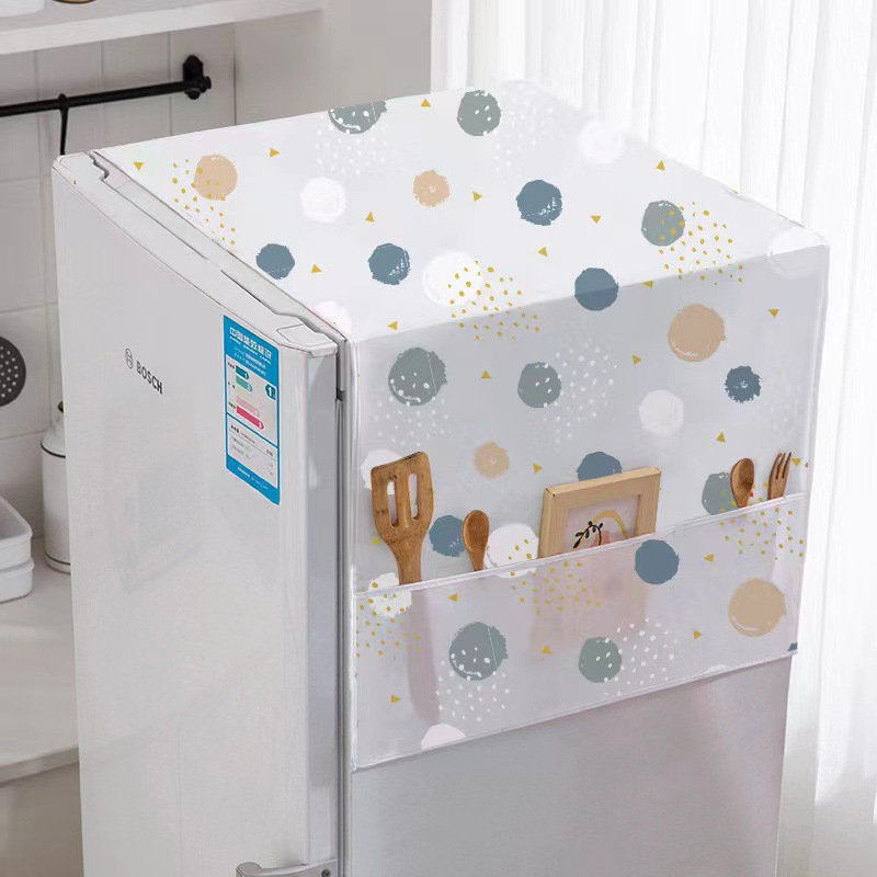 Refrigerator cover Dustproof single and double door storage simple ...