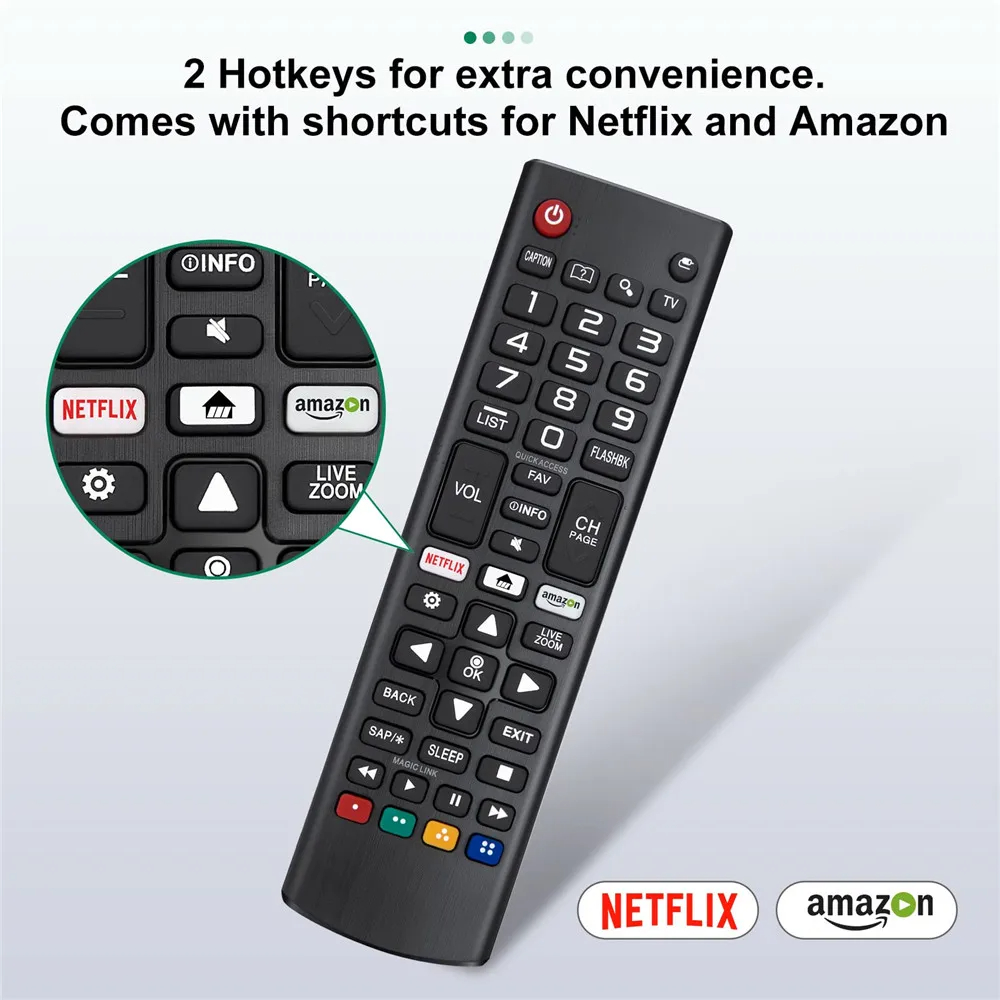 AKB76040301 Genuine Reote Control For LG LED LCD Sart TV's With Netflix Prie Video Disney...