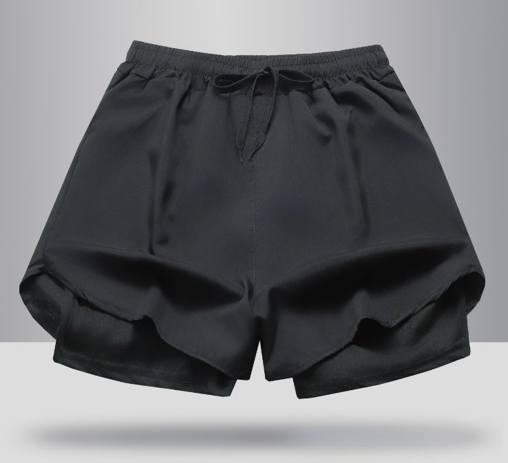 Ice Silk Shorts Fitness Men Women Couples Yoga Summer Swimming Trunks Elastic Quick-Drying Sports Pants Anti @-