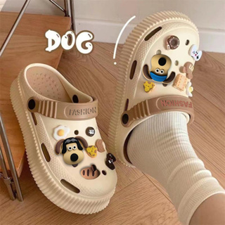 New Cute Animal Fashion Thick-Soled Indoor Home Shit-Stepping Anti-Slip Thick-Soled Hole Shoes