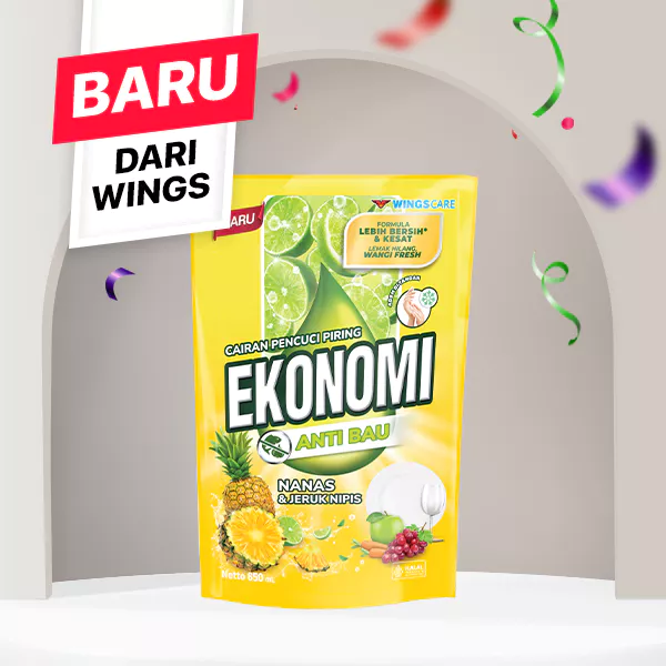 Ekonomi Power Liquid Sabun Cuci Piring Nanas & Jeruk Nipis Pouch 650 ml - Gambar 2