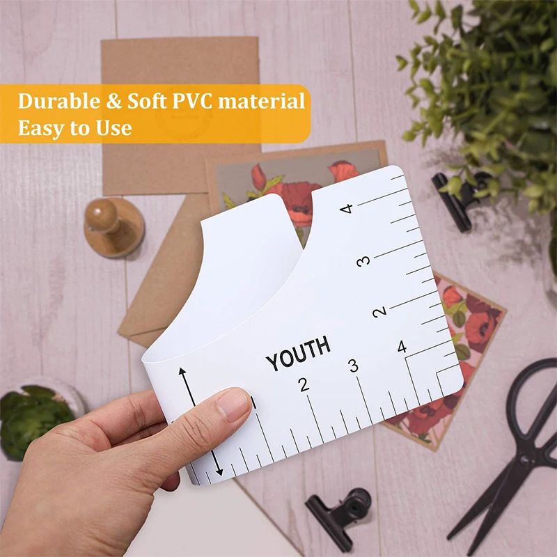 4 Pcs T Shirt Alignment Ruler Transparent Acrylic Alignment Graphics ...