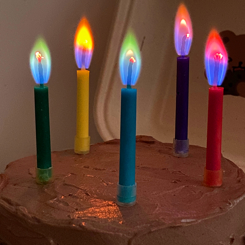 Colorful Flame Candles, Used for Birthday Cake Decoration, Birthday