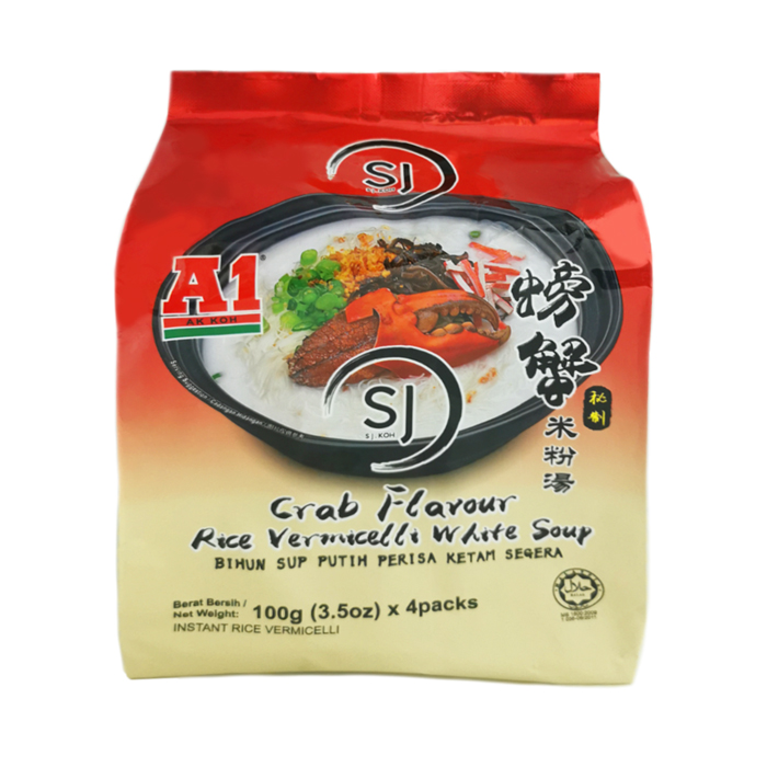 A1 Crab Flavour Rice Vermicelli White Soup, 4x100G | Shopee Singapore