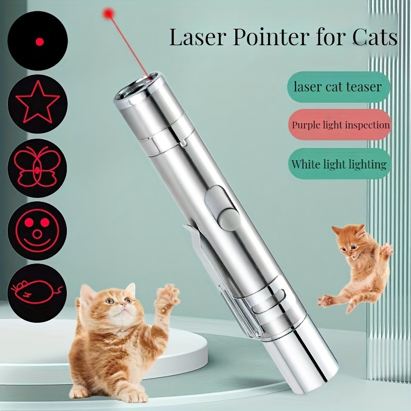 1 Cat Laser Pen, Cat Laser Pen Toy, Indoor Cats and Dogs Play Chase ...