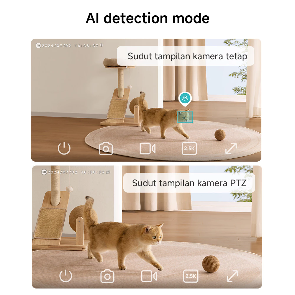Xiaomi Smart Camera C500 Dual / Fixed Camera & Pan-tilt Zoom Camera / AI Detection modes / Dual 4 MP ultra-HD vision / Real-time voice control [Official Store] - Gambar 3